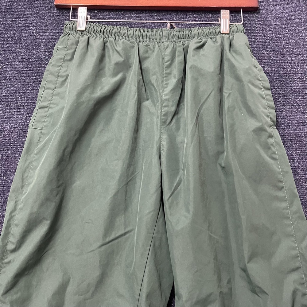 Sport-Tek Track Pants Mens Medium Green Woven Lined‎ Elastic Waist Pockets Gym